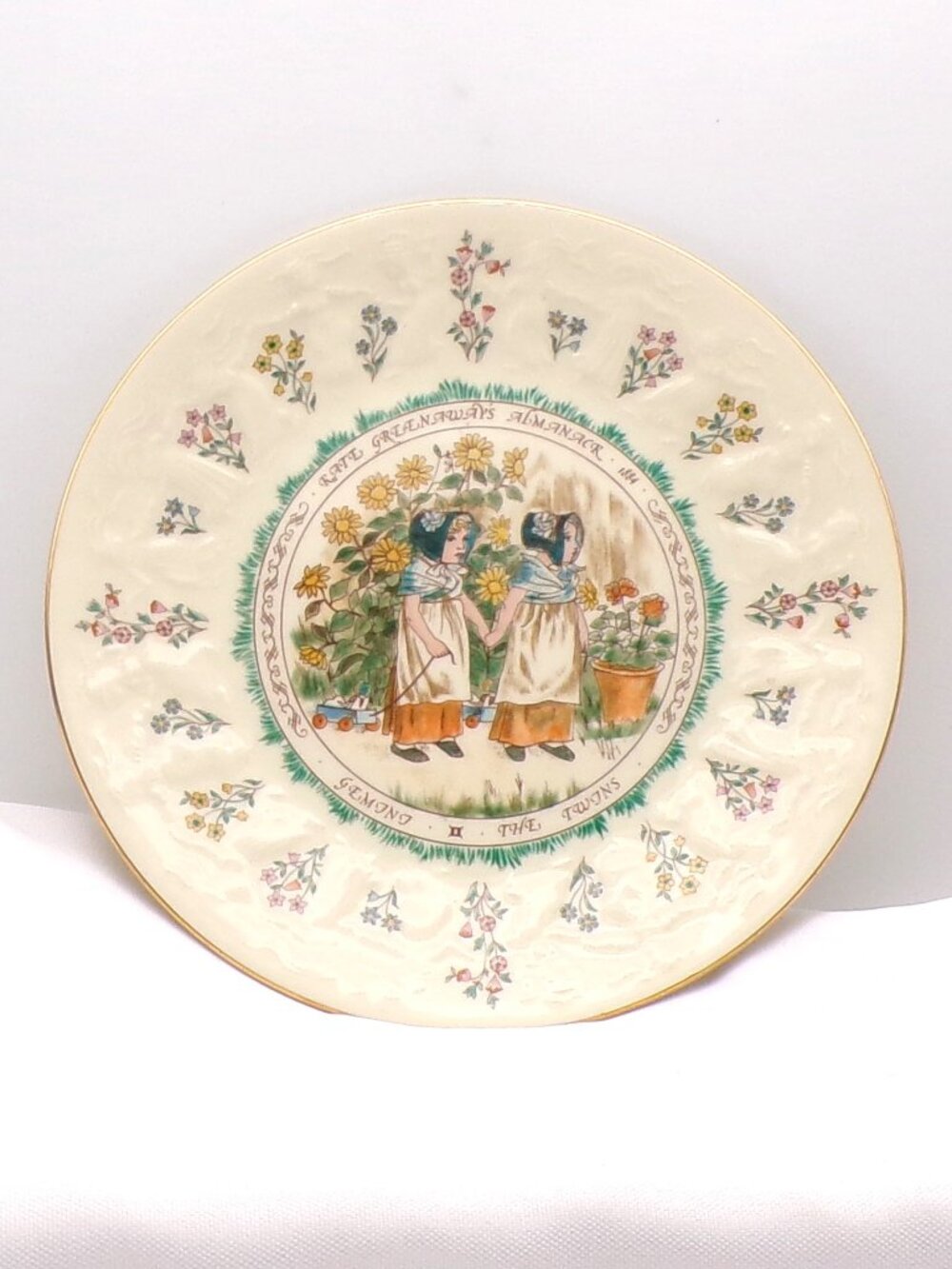 Vintage 1977 Kate Greenaway's 1884 Almanack Gemini Plate